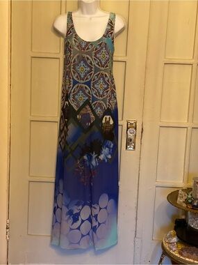 Save The Queen Bohemian Maxi Dress in Blue